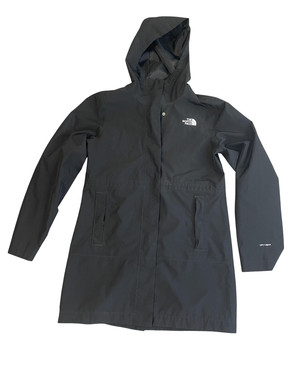The North Face Coat Womens Small Black DryVent Hooded Waterproof Rain Parka